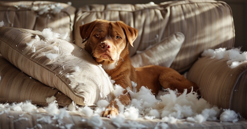 כלב הורס את הבית